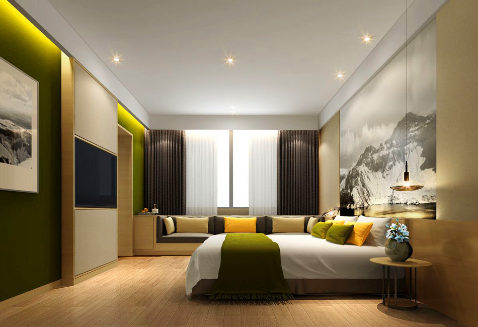 鄭州亞朵連鎖商務酒店裝修設計效果圖