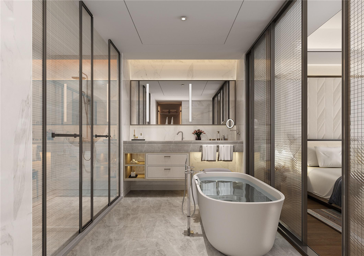 駐馬店錦曼商務酒店裝修設(shè)計案例效果圖