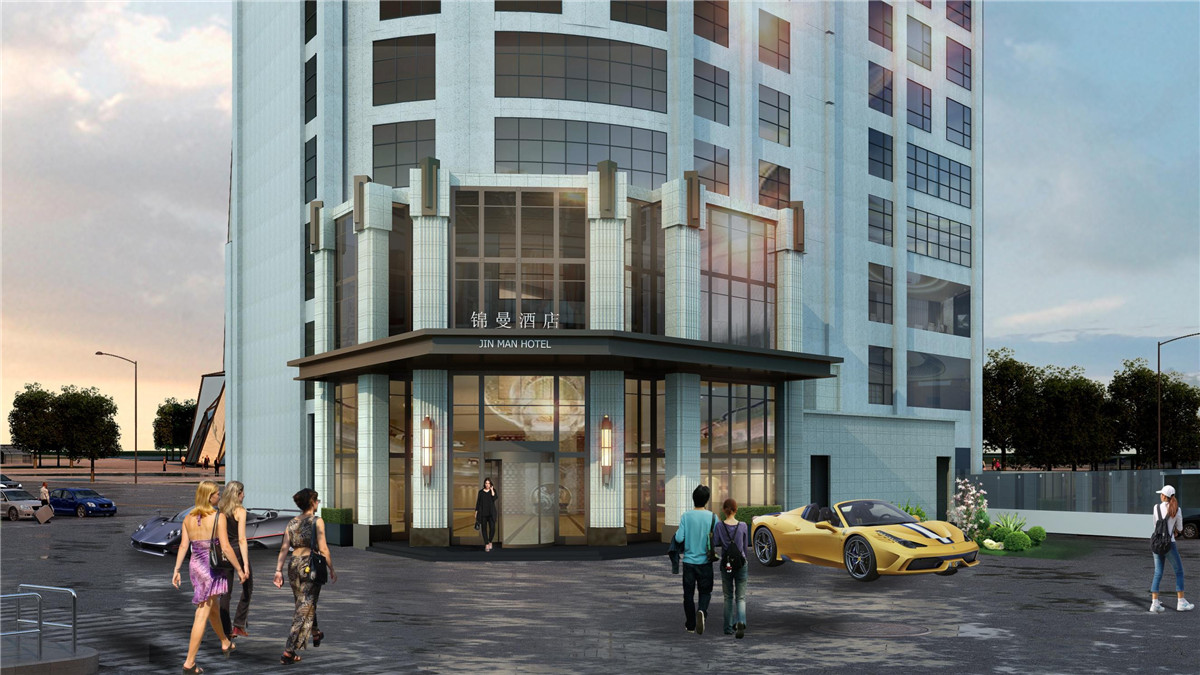 駐馬店錦曼商務酒店裝修設(shè)計案例效果圖