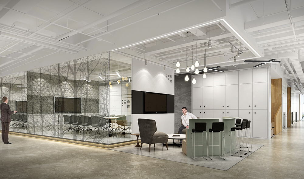 鄭州智慧樹教育集團辦公室裝修公司設計案例