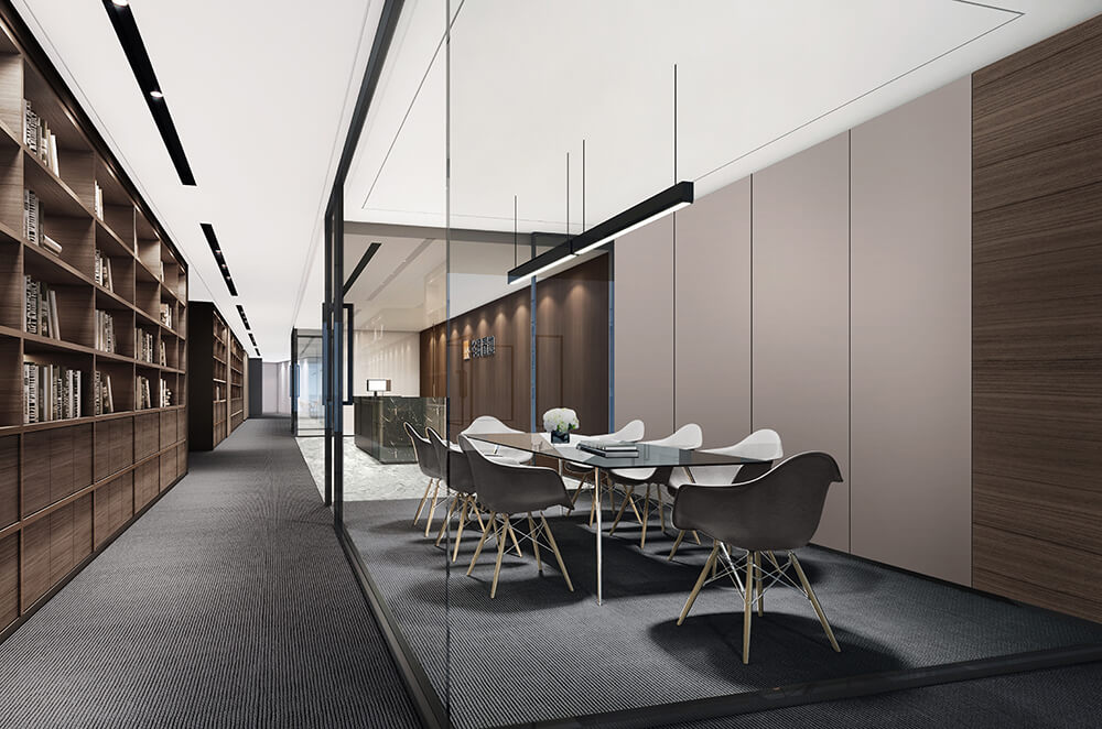 鄭州華潤置地公司辦公室裝修公司設計案例