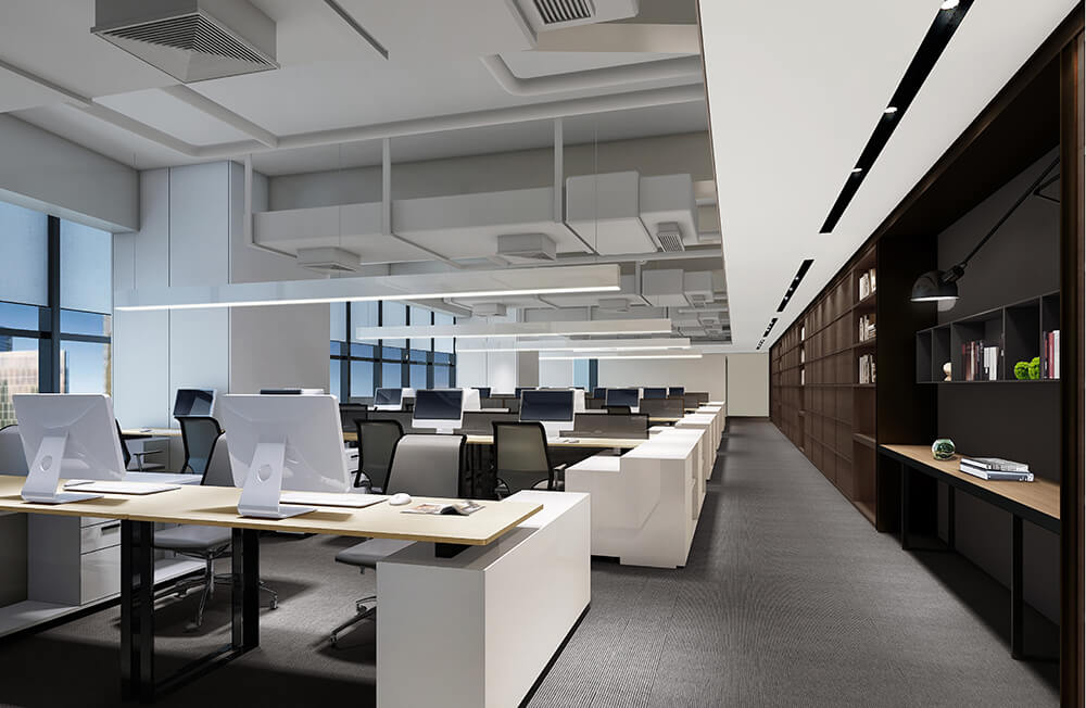 鄭州華潤置地公司辦公室裝修公司設計案例