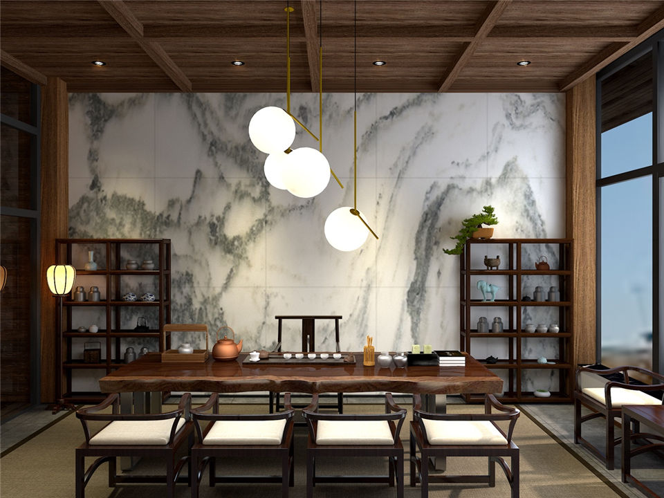 鄭州禪心茶餐廳裝修公司設(shè)計案例