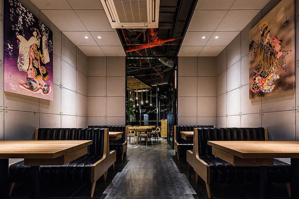 鄭州北喜日式料理店裝修公司設計案例