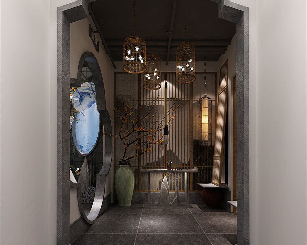 安徽人民公社中式餐廳設(shè)計公司裝修案例