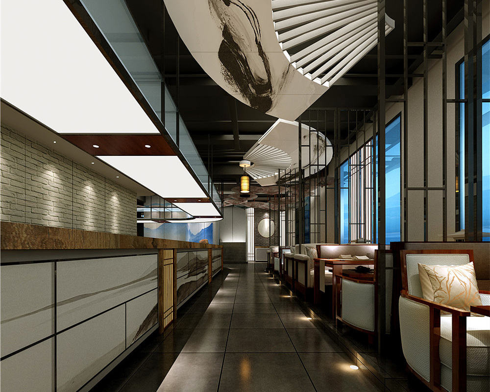 安徽人民公社中式餐廳設(shè)計公司裝修案例