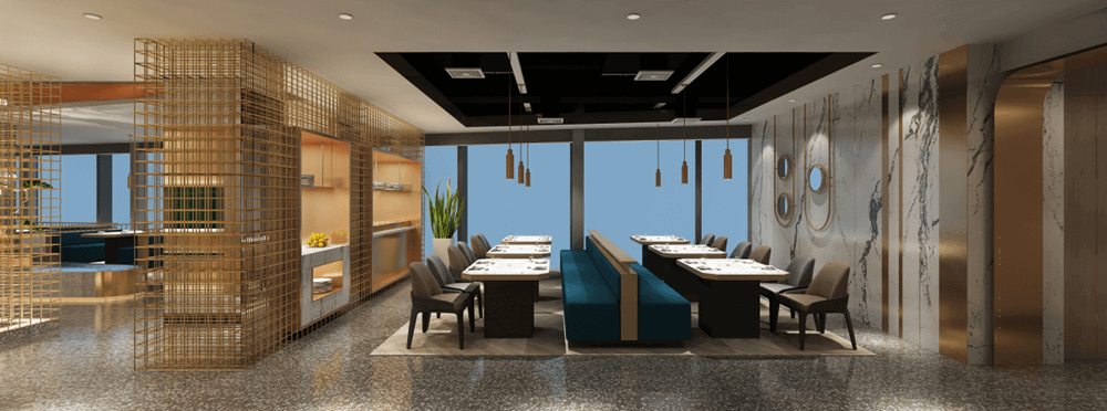 鄭州川道館禪意中餐廳裝修公司設計案例