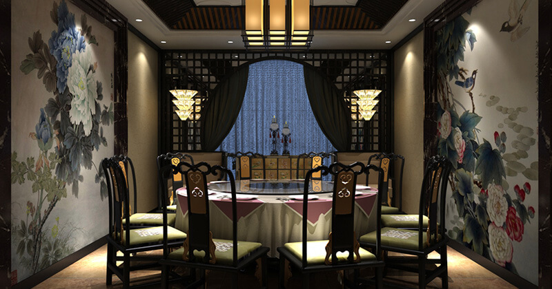 鄭州齊王府中餐廳裝修公司設(shè)計案例