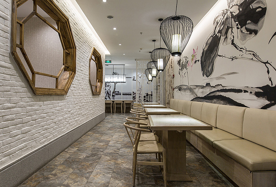 鄭州乾園中餐廳裝修公司設計案例