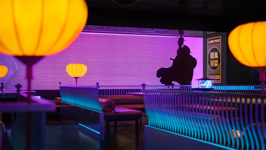 超酷國潮朋克風火鍋串串店裝修設計案例(圖3)