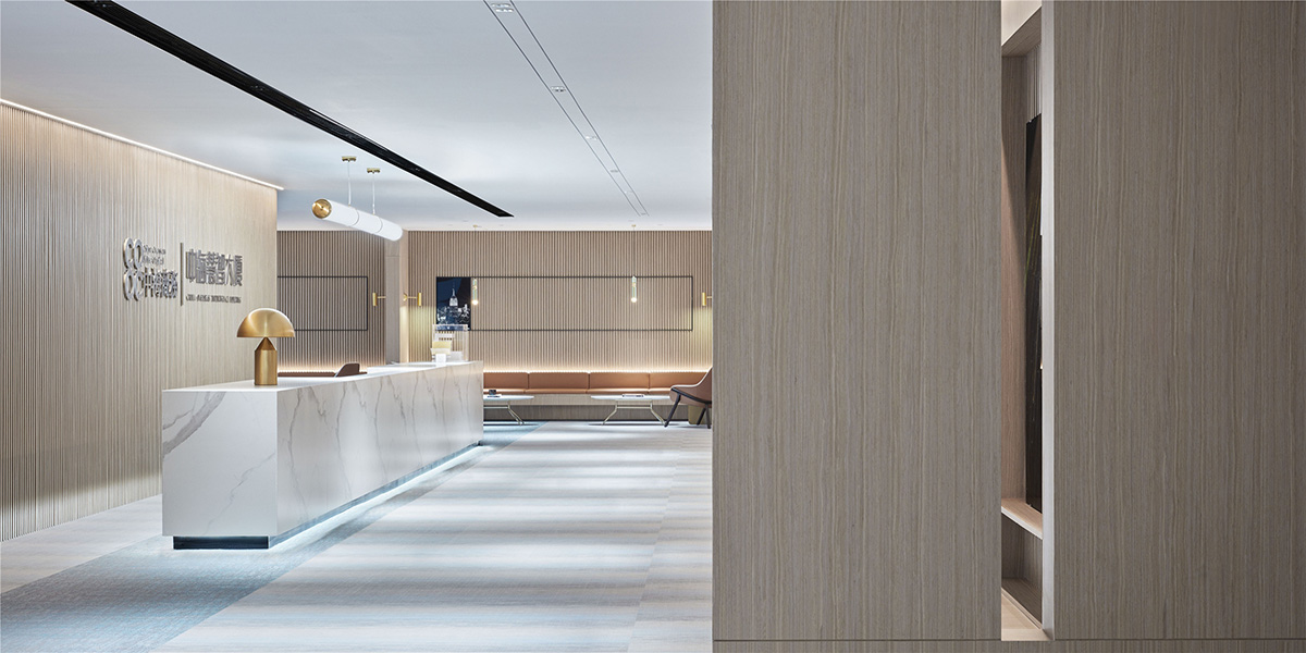 鄭州辦公室設(shè)計(jì)公司中?；壑谴髲B招商中心裝修案例(圖3)