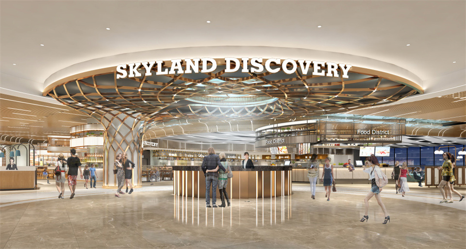 鄭州美食廣場設(shè)計公司食通天美食市集裝修案例(圖5)