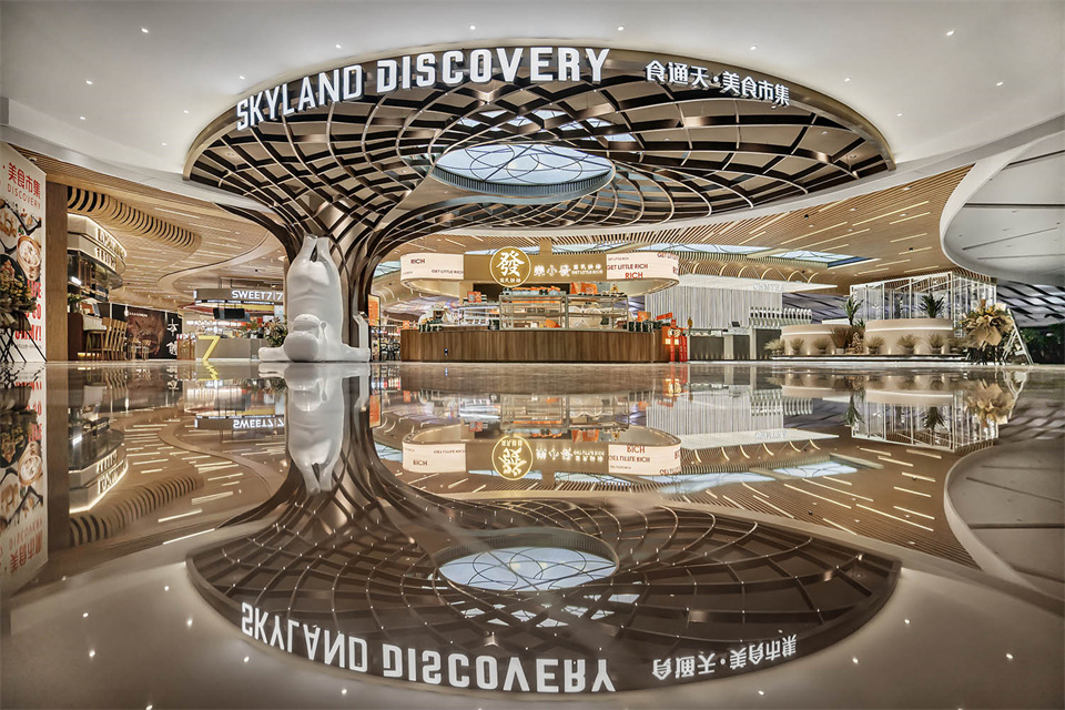 鄭州美食廣場設(shè)計公司食通天美食市集裝修案例(圖10)