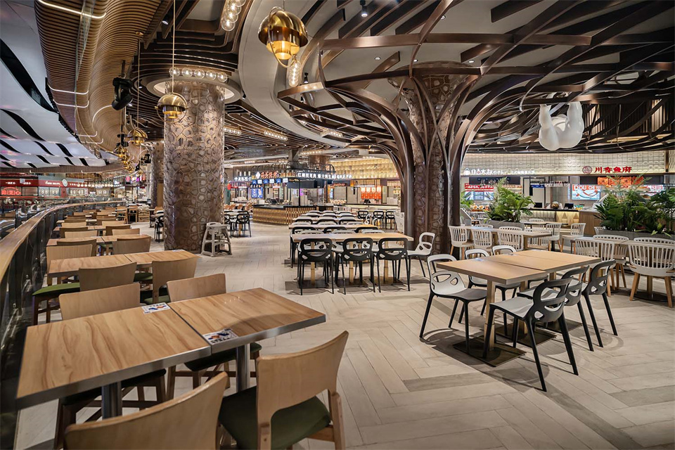 鄭州美食廣場設(shè)計公司食通天美食市集裝修案例(圖15)