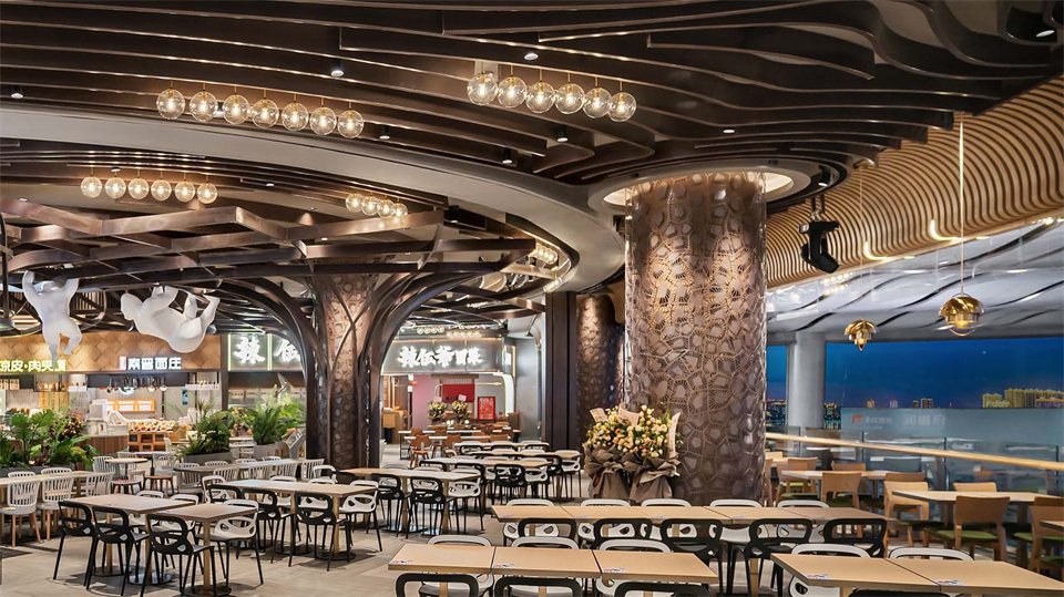 鄭州美食廣場設(shè)計公司食通天美食市集裝修案例(圖22)
