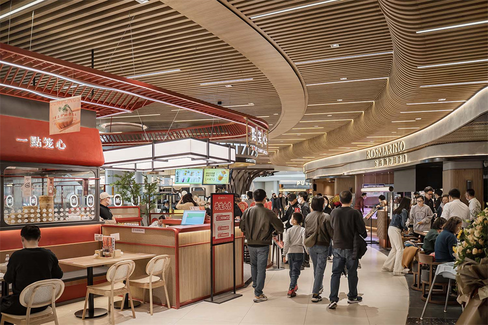 鄭州美食廣場設(shè)計公司食通天美食市集裝修案例(圖27)