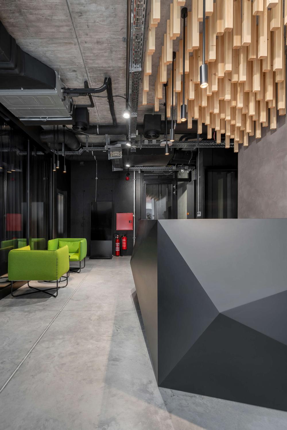 1300平清新工業(yè)風科技公司辦公室裝修設計(圖1)