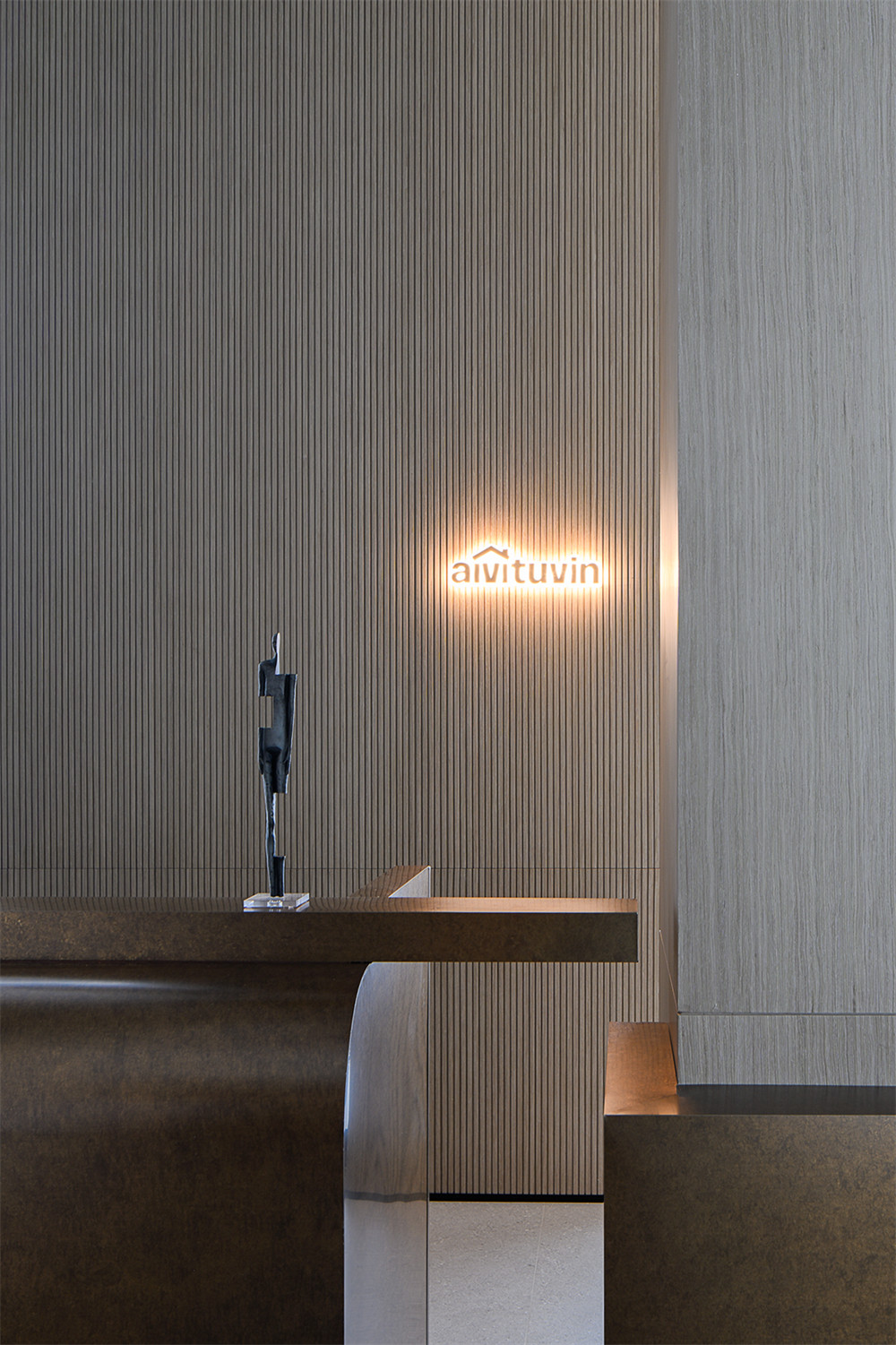 300平極簡風富力中心辦公室裝修設計方案(圖2)