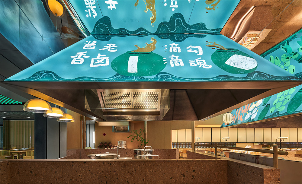 農(nóng)耕記土潮風(fēng)特色湖南菜餐廳裝修設(shè)計(jì)方案(圖4)