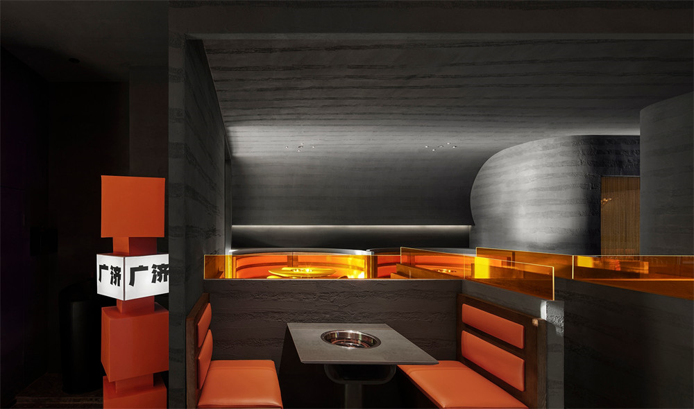 鄭州金博大推薦廣濟(jì)潮牛地道潮汕火鍋店裝修設(shè)計(jì)(圖4)