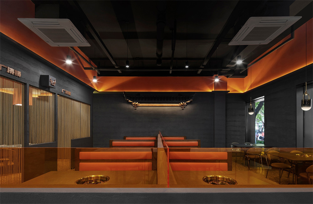 鄭州金博大推薦廣濟(jì)潮牛地道潮汕火鍋店裝修設(shè)計(jì)(圖6)