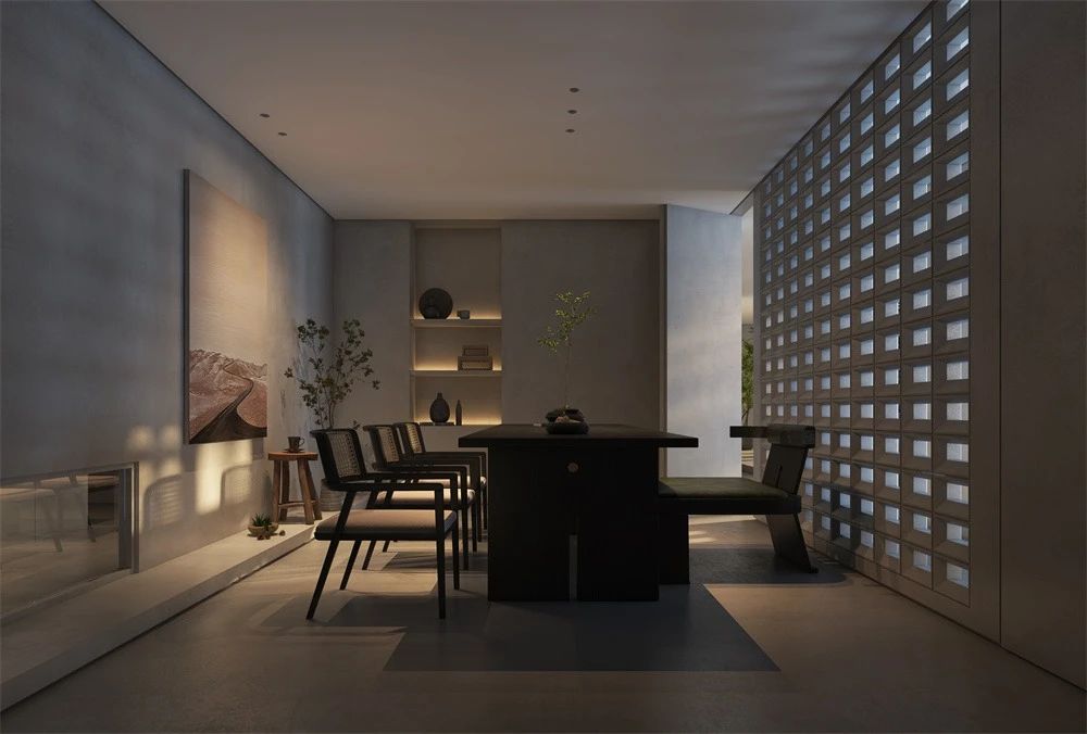 極簡禪意茶館兼辦公室裝修設計案例(圖5)