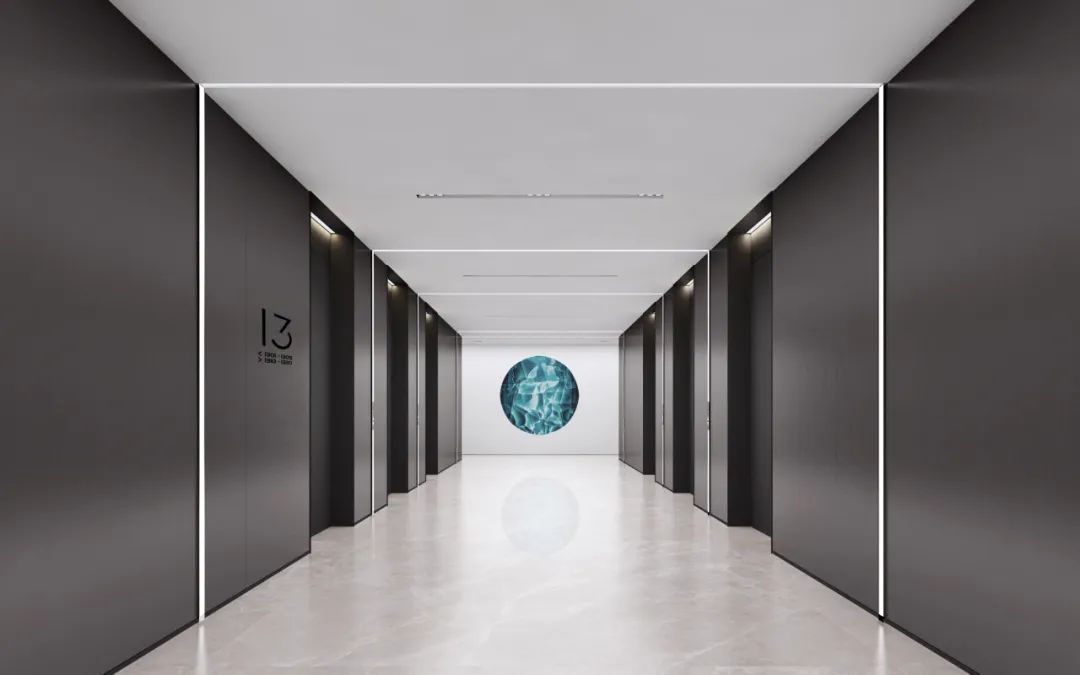 南沙匯通中心甲級寫字樓大廳公共區(qū)域裝修設(shè)計(圖9)