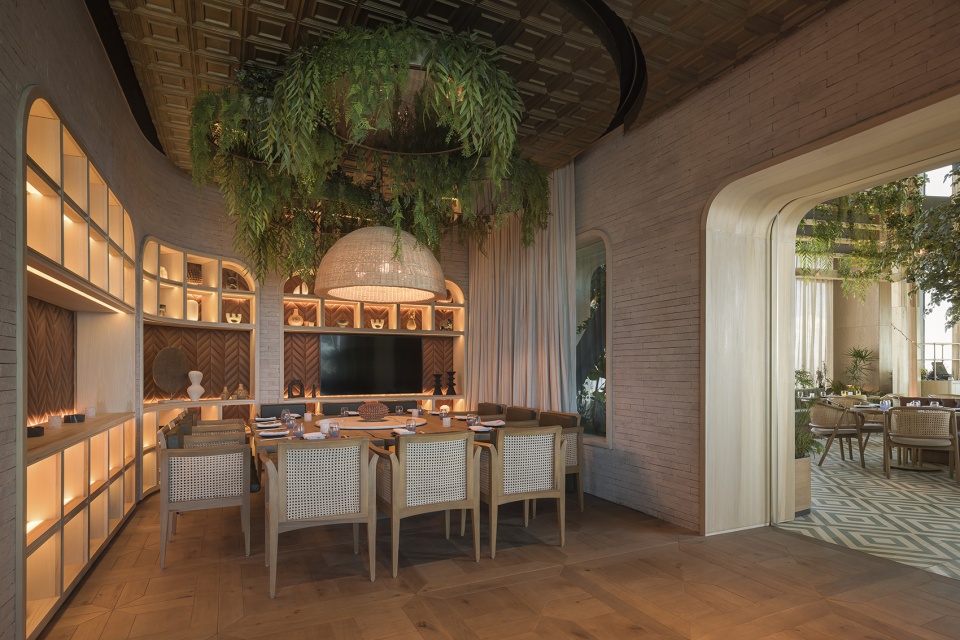 室內(nèi)庭院式LING LING特色餐廳裝修設計方案(圖4)