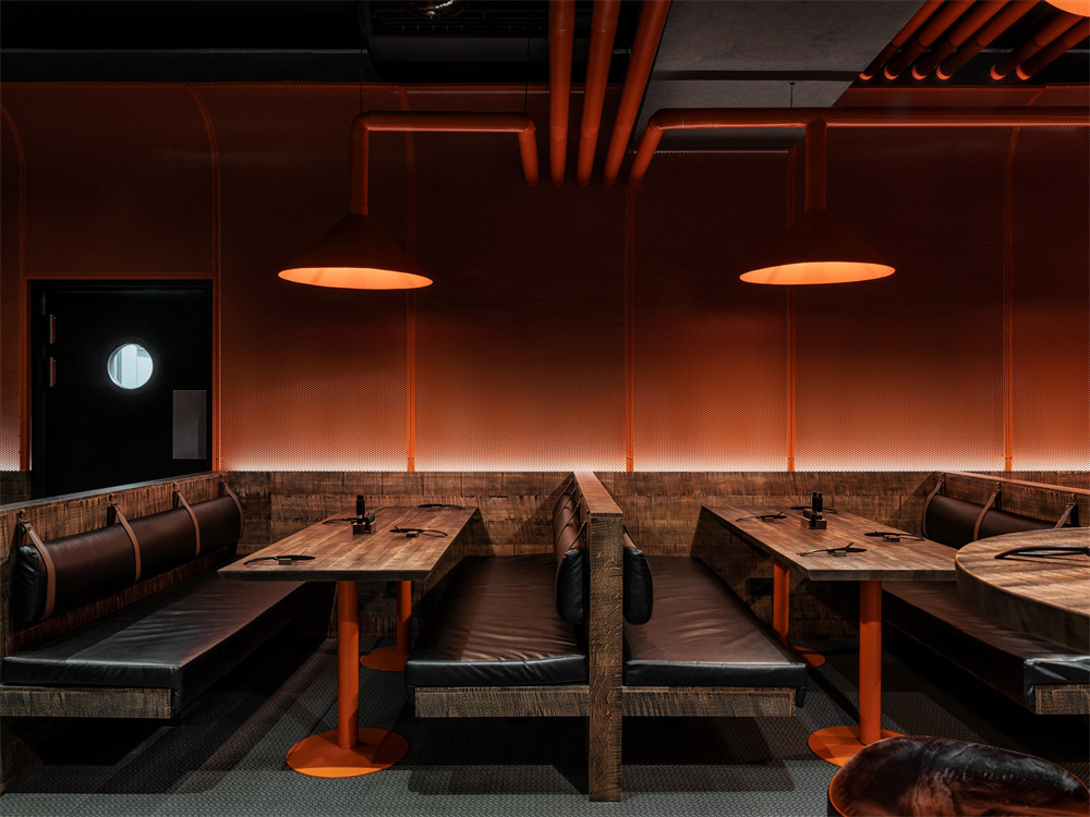 金屬工業(yè)風(fēng)牛肉投幣燒烤店裝修設(shè)計方案(圖4)