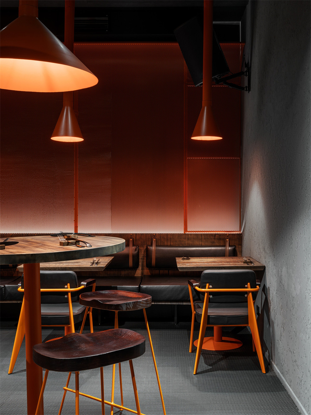 金屬工業(yè)風(fēng)牛肉投幣燒烤店裝修設(shè)計方案(圖7)