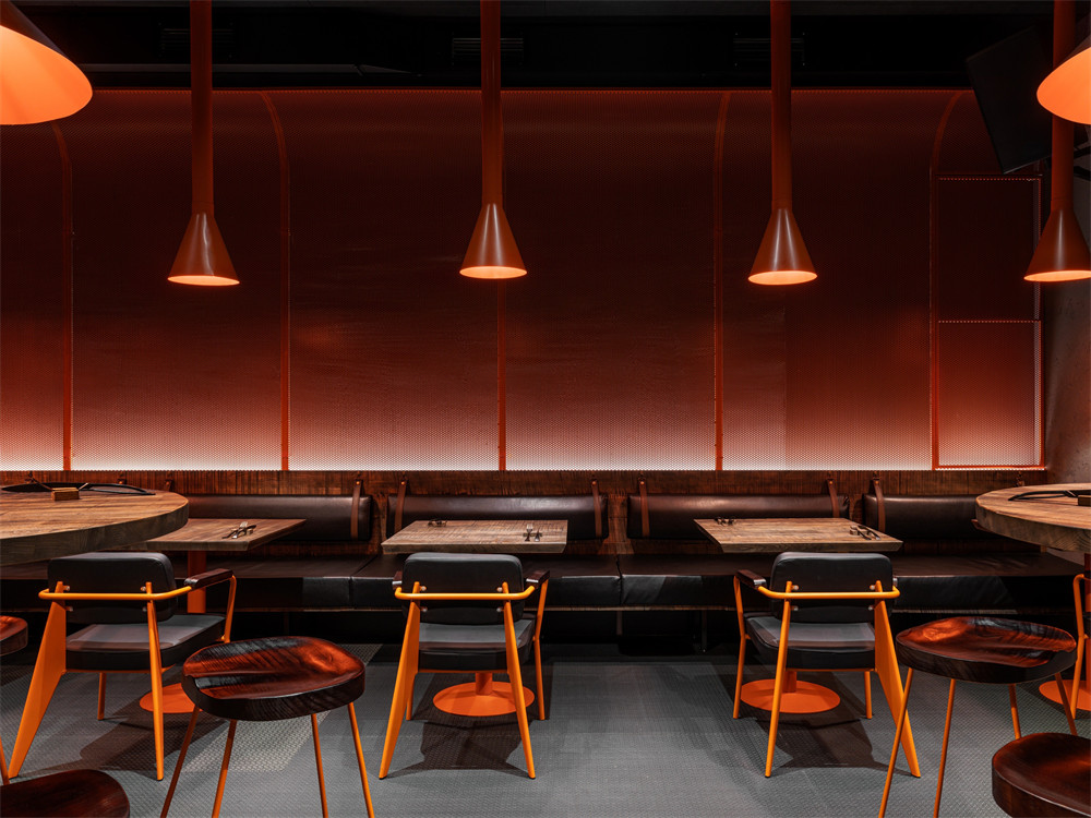 金屬工業(yè)風(fēng)牛肉投幣燒烤店裝修設(shè)計方案(圖8)