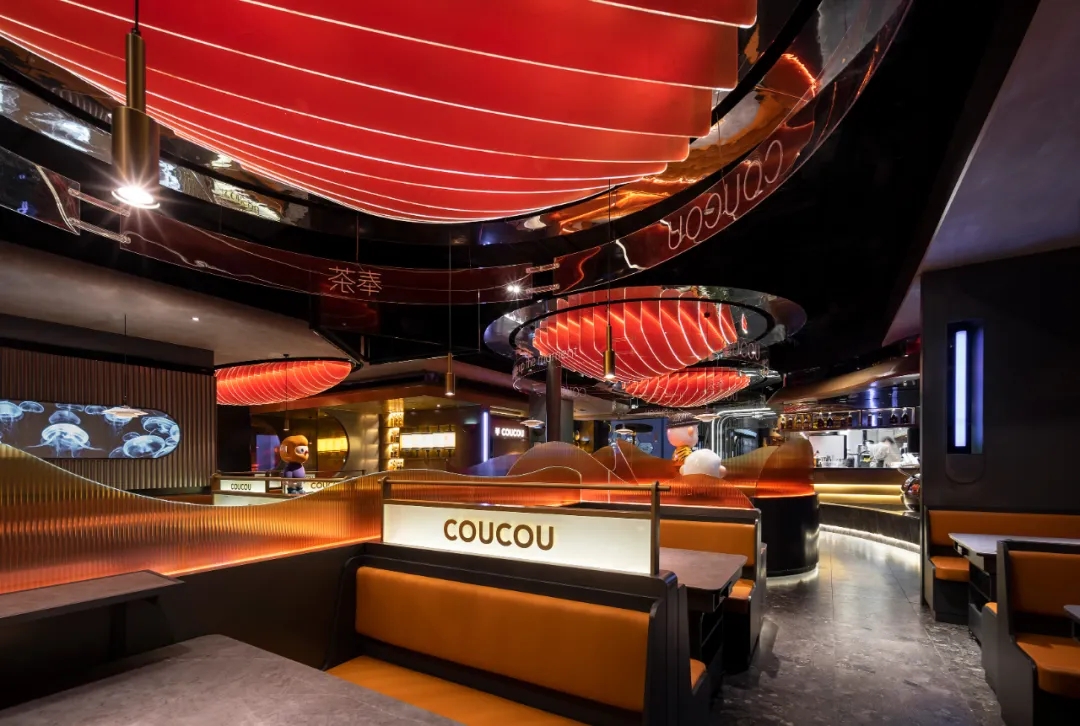 年輕時尚科幻 湊湊火鍋店裝修設(shè)計方案(圖1) 年輕時尚科幻 湊湊火鍋店裝修設(shè)計方案(圖1)