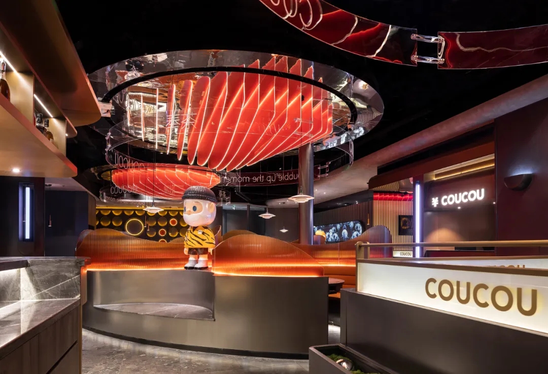 年輕時尚科幻 湊湊火鍋店裝修設(shè)計方案(圖2) 年輕時尚科幻 湊湊火鍋店裝修設(shè)計方案(圖2)