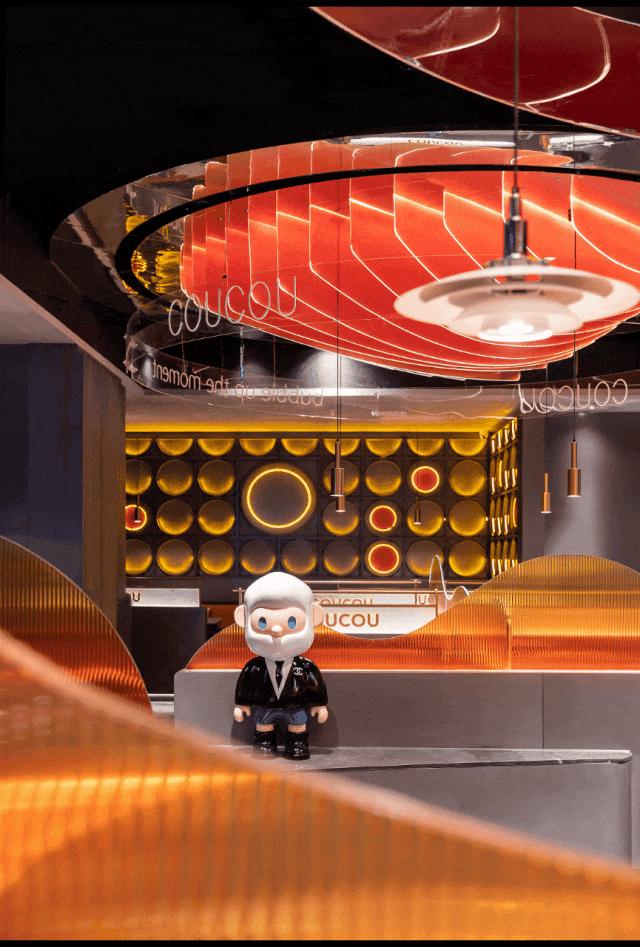 年輕時尚科幻 湊湊火鍋店裝修設(shè)計方案(圖3) 年輕時尚科幻 湊湊火鍋店裝修設(shè)計方案(圖3)