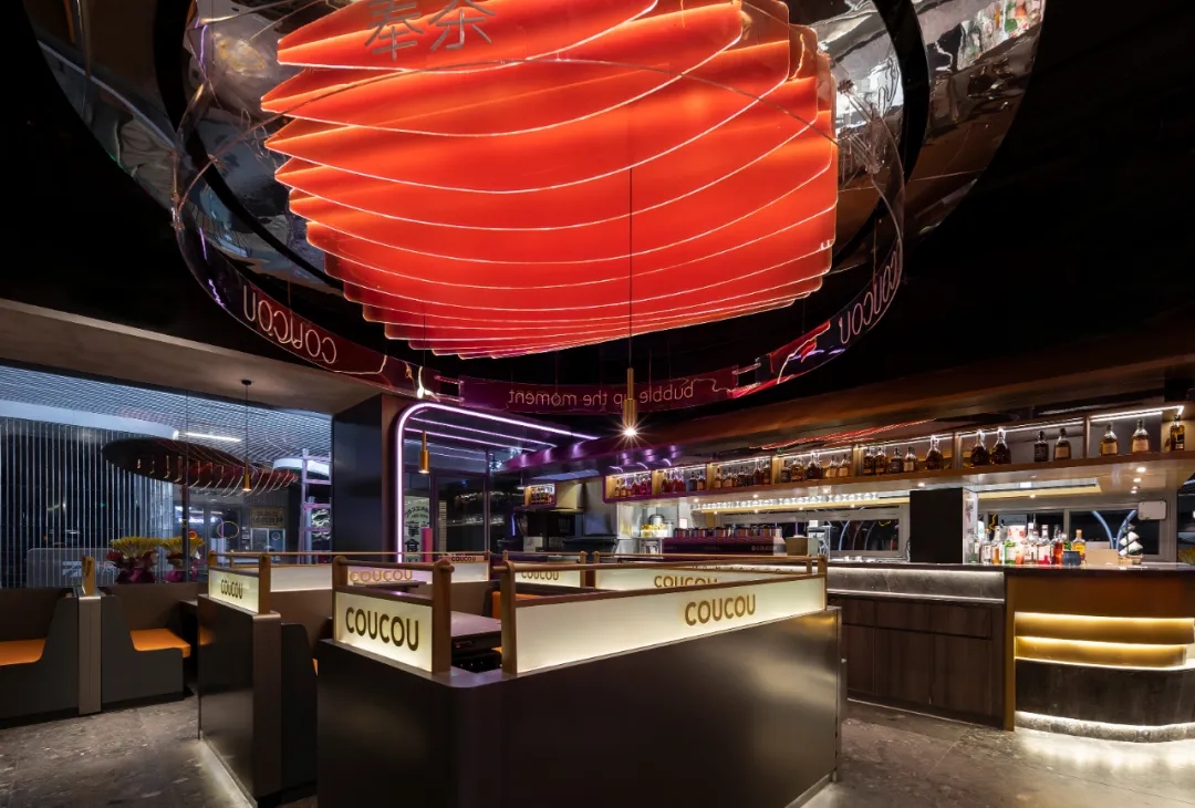 年輕時尚科幻 湊湊火鍋店裝修設(shè)計方案(圖6) 年輕時尚科幻 湊湊火鍋店裝修設(shè)計方案(圖6)