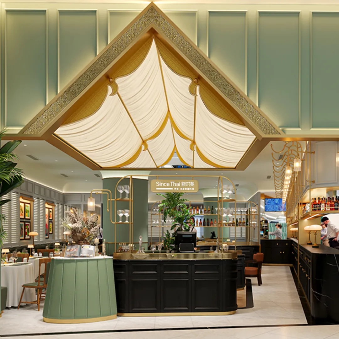 新時泰泰式特色餐廳改造裝修設(shè)計(jì)案例(圖2) 新時泰泰式特色餐廳改造裝修設(shè)計(jì)案例(圖2)