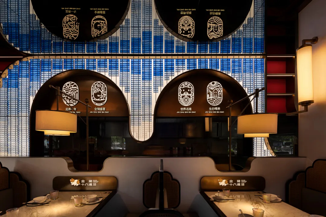 科技東方美學(xué) 金豬十八道高端酒樓裝修設(shè)計(jì)(圖4) 科技東方美學(xué) 金豬十八道高端酒樓裝修設(shè)計(jì)(圖4)