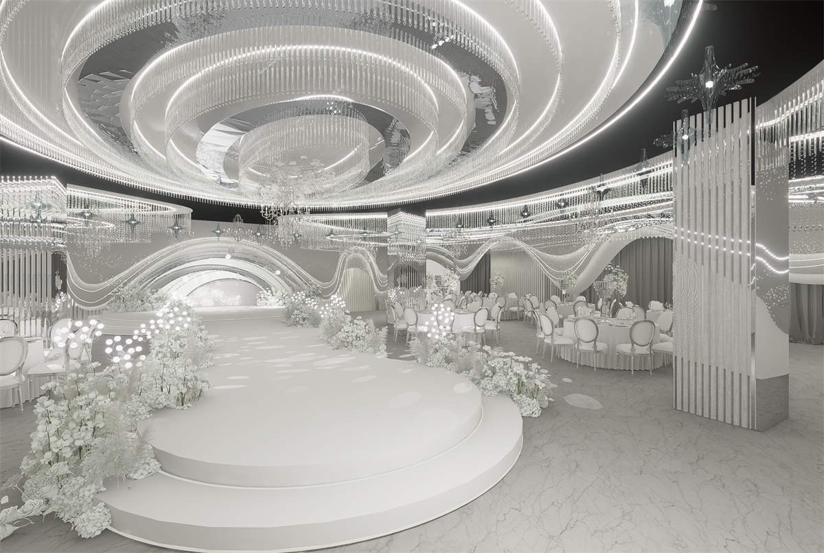 鄭州啟愛(ài)禮宴多色系婚禮堂裝修設(shè)計(jì)