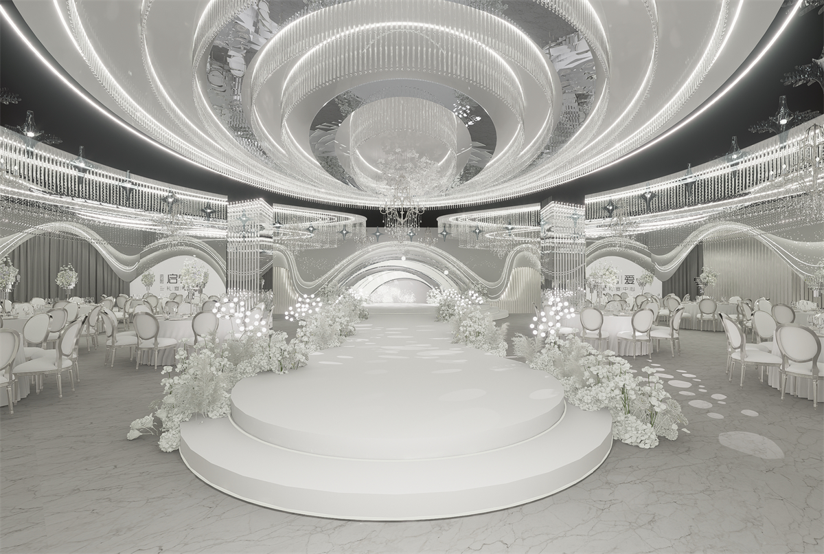 鄭州啟愛(ài)禮宴多色系婚禮堂裝修設(shè)計(jì)